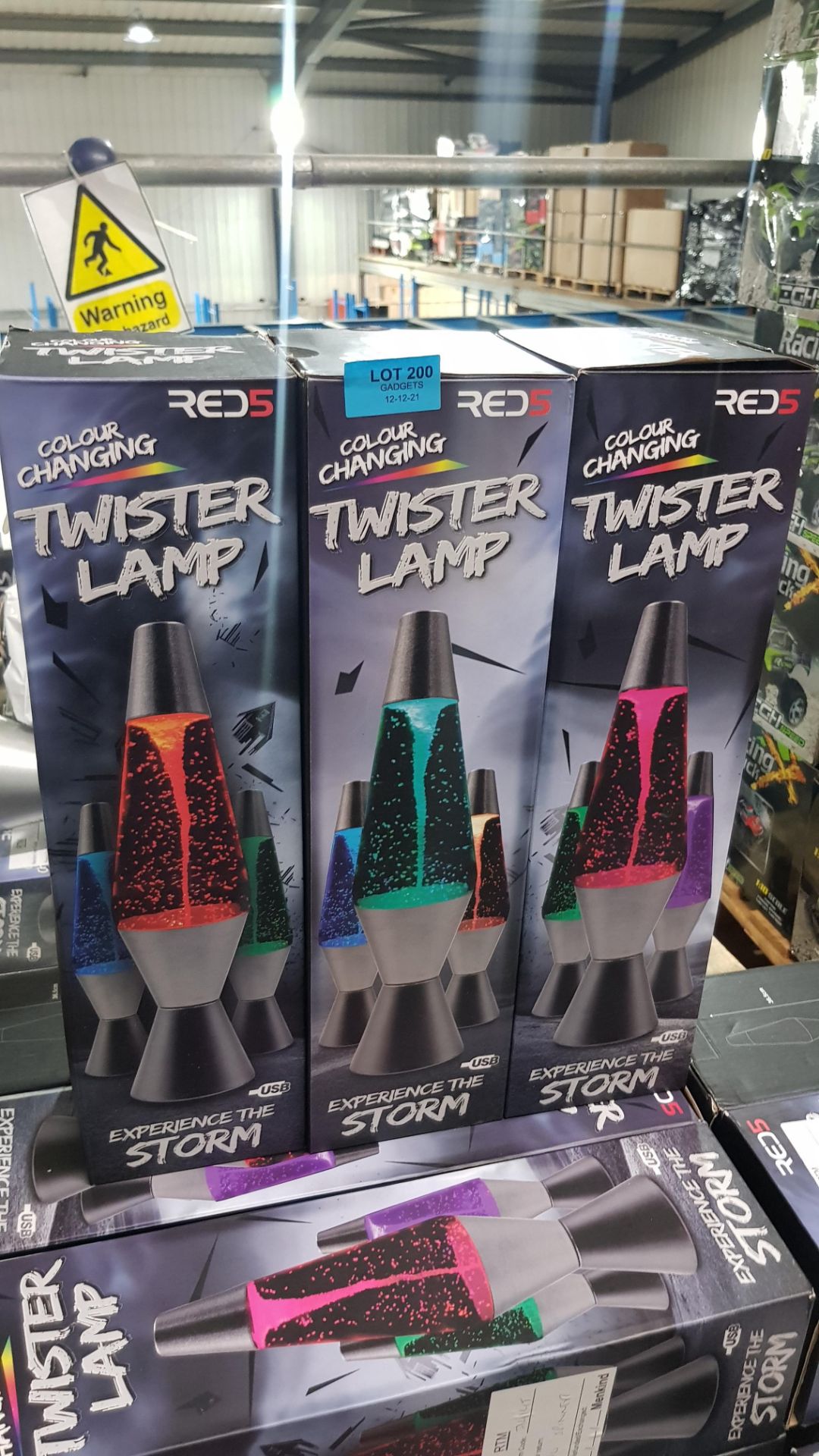 7x Red5 Colour Changing Twister Lamp RRP £19.99 Each. (Units Have Return To Manufacturer Sticker). - Image 3 of 3