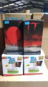 (P2) 4x Items. 2x IT Pennywise Balloon Lamp RRP £25. 2x Disney Pixar Toy Story Bo Peep Lamp RRP £3