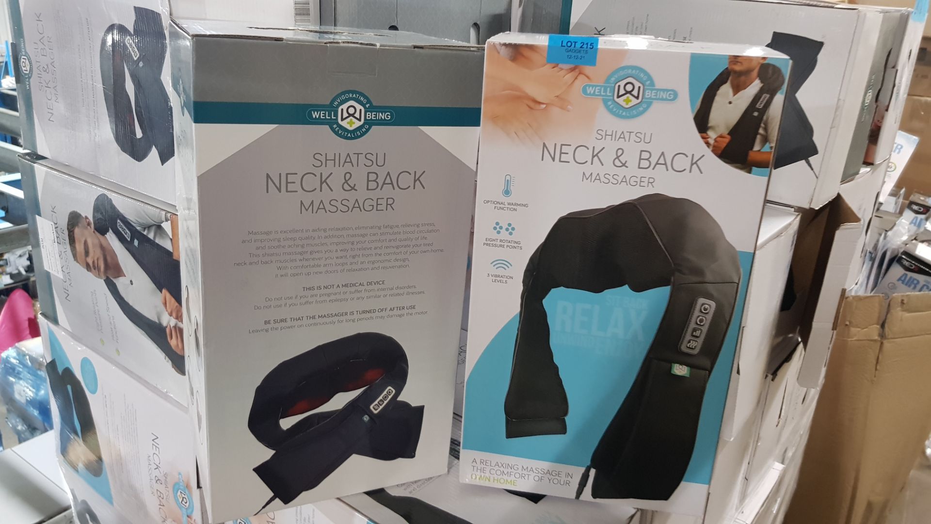 5x Well Being Shiatsu Neck & Back Massager RRP £40 Each. (Units Have Return To Manufacturer Sticker - Image 3 of 3