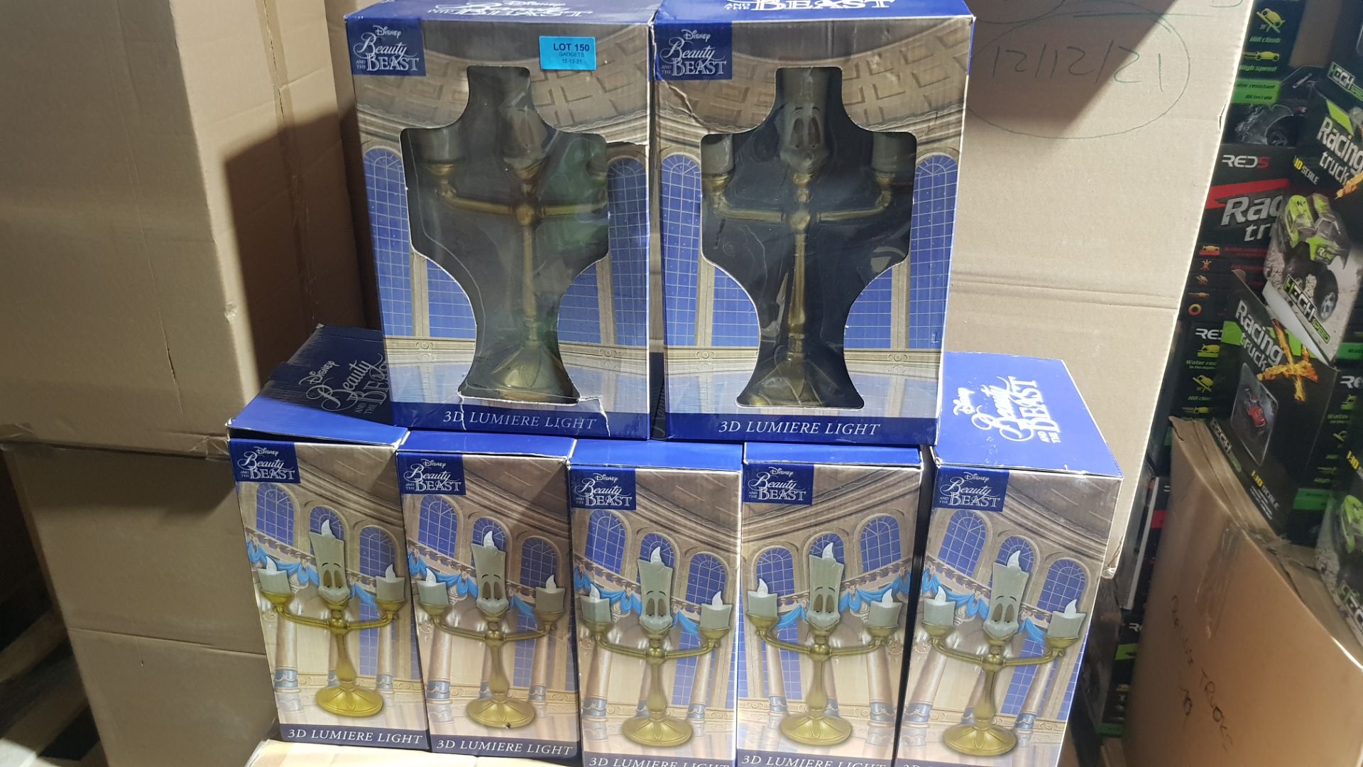 (P4) 7x Disney Beauty & The Beast 3D Lumiere Light RRP £30 Each. (Units Have Return To Manufacturer - Image 3 of 3