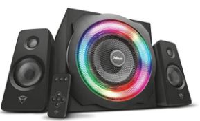 (P1) 1x Trust GXT Tytan 2.1 PC Laptop Illuminated Speaker RRP £89. (Unit Has Return To Manufacture