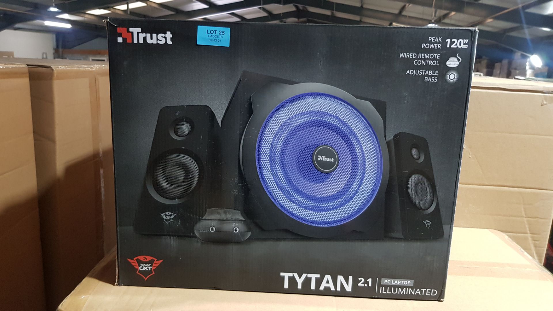 (P1) 1x Trust GXT Tytan 2.1 PC Laptop Illuminated Speaker RRP £89. (Unit Has Return To Manufacture - Image 2 of 2