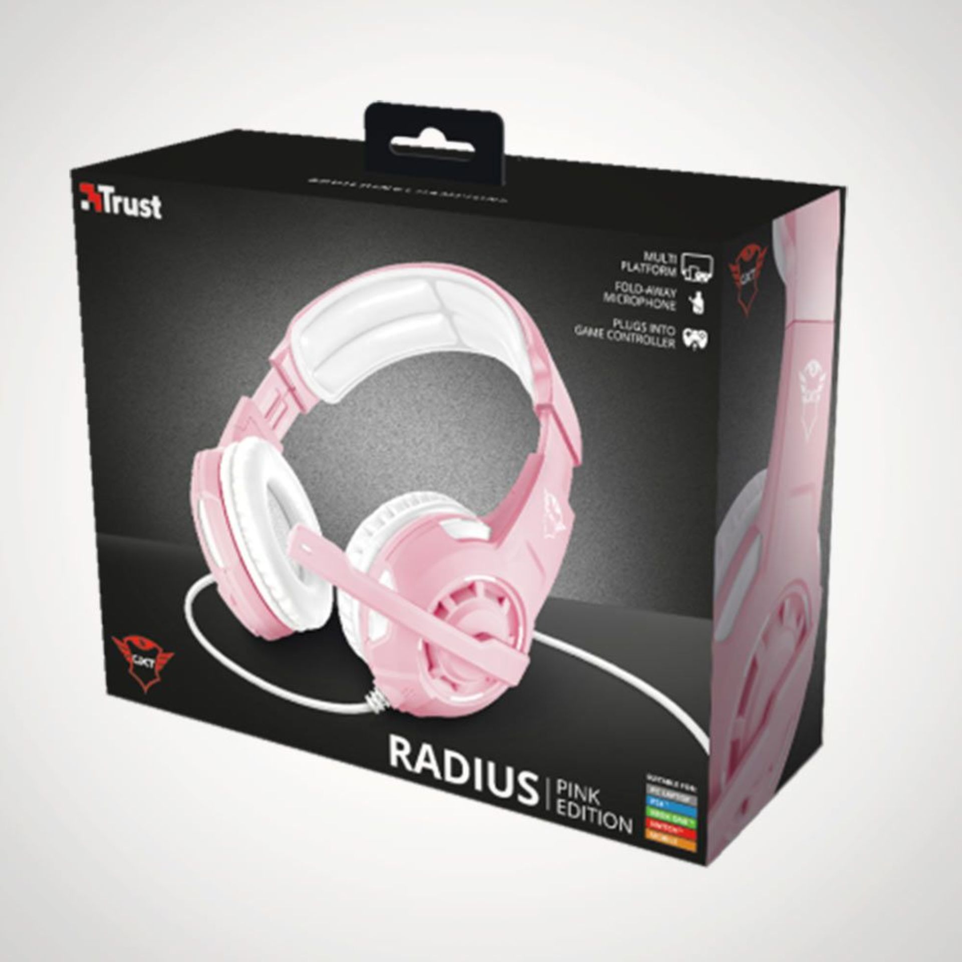 (P2) 5x Trust GXT Radius Pink Edition Gaming Headset RRP £19.99 Each. (Units Have Return To Manufa - Image 2 of 3