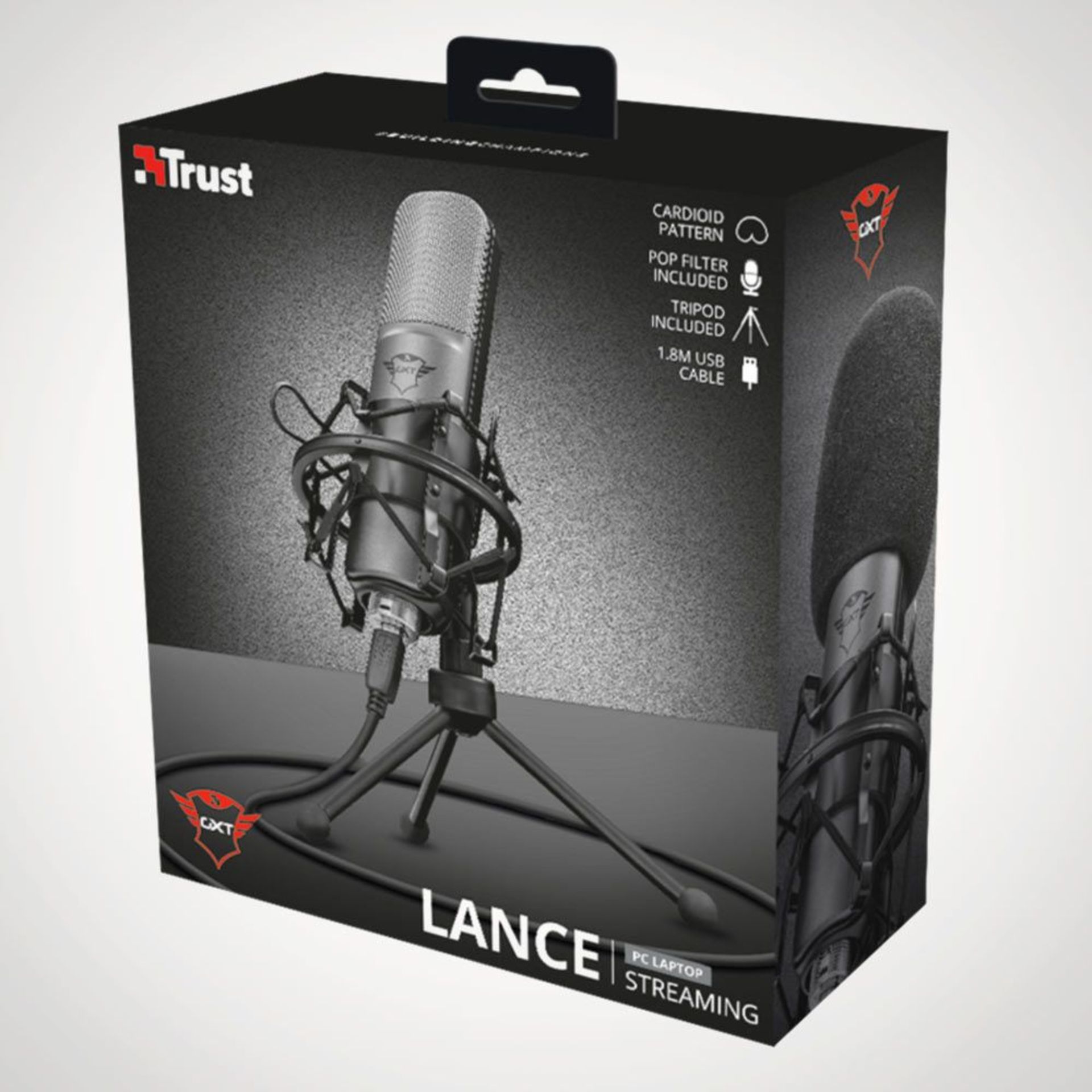 (P2) 3x Trust GXT 242 Lance PC/Console Streaming USB Microphone RRP £59.99 Each. (Units Have Retur - Image 2 of 3