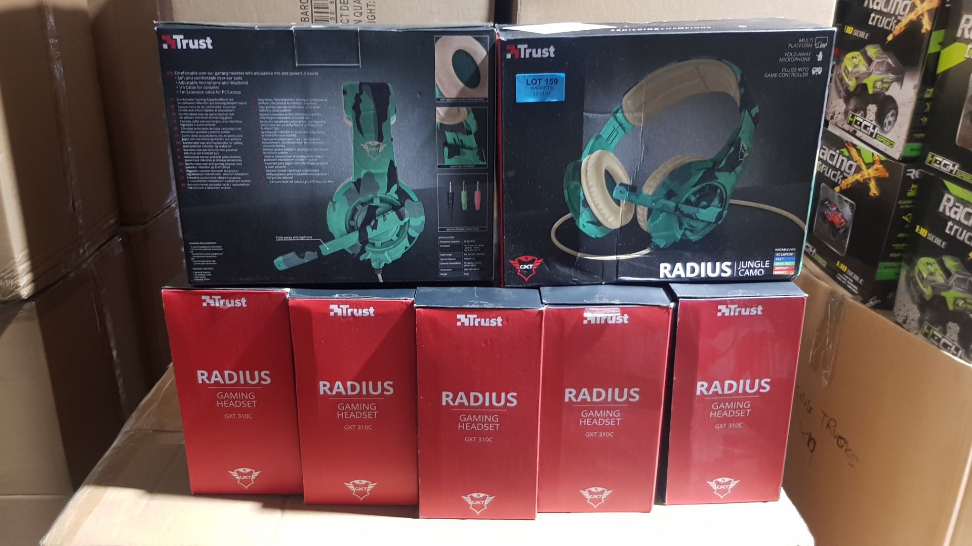 (P5) 7x Trust GXT 310C Radius Jungle Camo Gaming Headset RRP £20 Each. (Units Have Return To Manufa - Image 3 of 3