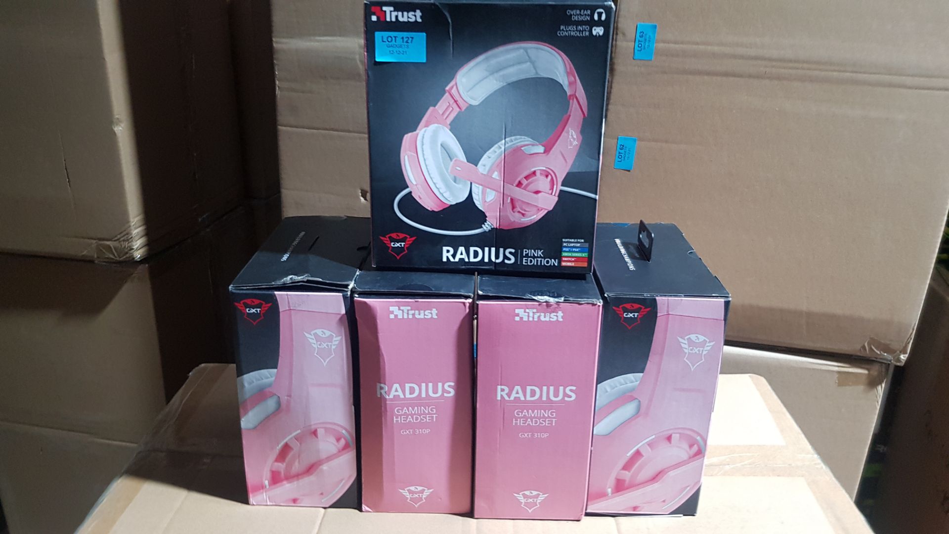 (P2) 5x Trust GXT Radius Pink Edition Gaming Headset RRP £19.99 Each. (Units Have Return To Manufa - Image 3 of 3
