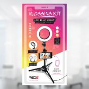 (P5) 5x Red5 Vlogging Kit LED Light Ring With Phone Holder RRP £20 Each. (Units Have Return To Manu