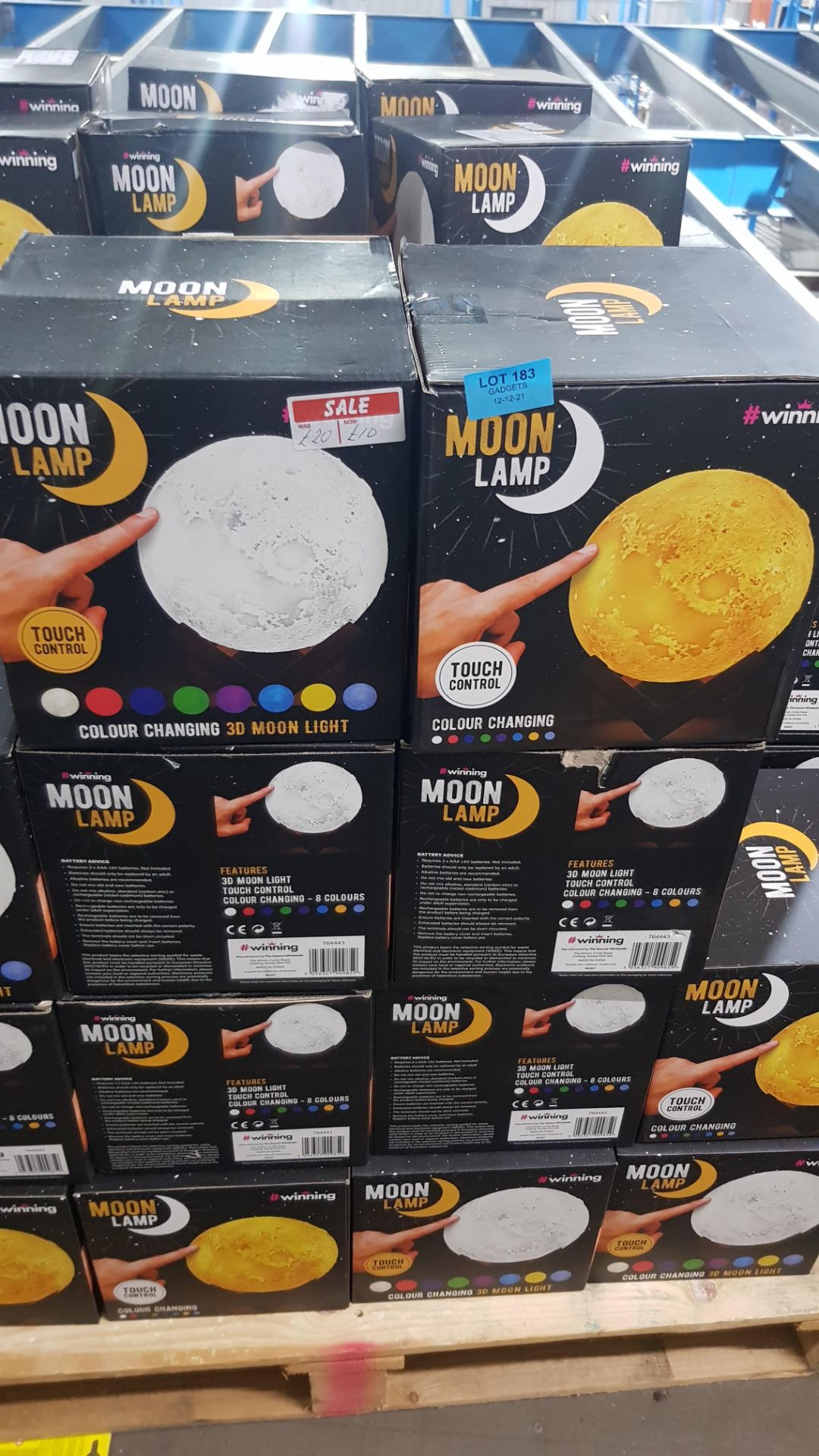 10x #Winning Colour Changing Moon Lamp RRP £19.99 Each. (Units Have Return To Manufacturer Sticker) - Image 3 of 3