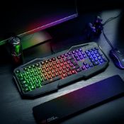 (P2) 5x Trust Gaming 22514 GXT 830-RW Avon Gaming Keyboard LED RRP £29.99 Each. (Units Have Return