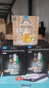 (P2) 3x Items. 2x Final Touch LED Illuminated Liquor Dispenser 4 Bottles RRP £59 Each. 1x Mikamax