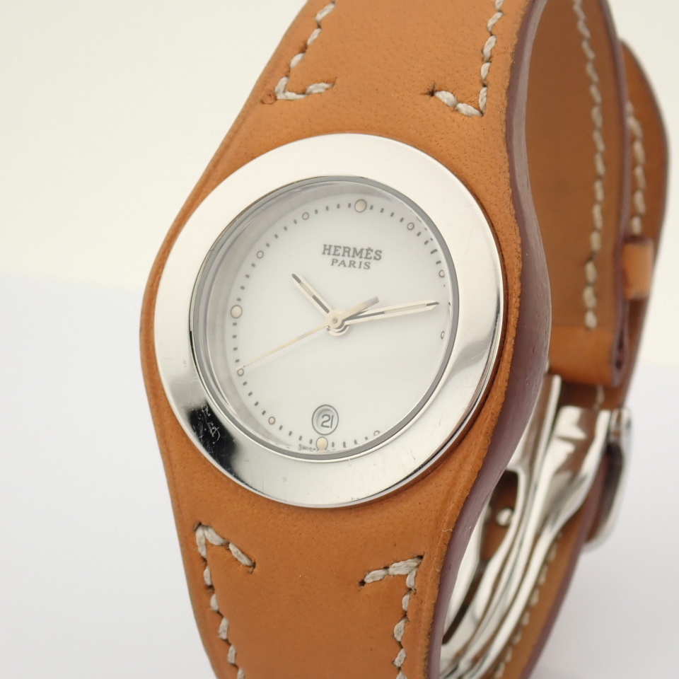 Hermes / Harnais HA3.210 - Lady's Steel Wrist Watch - Image 4 of 10