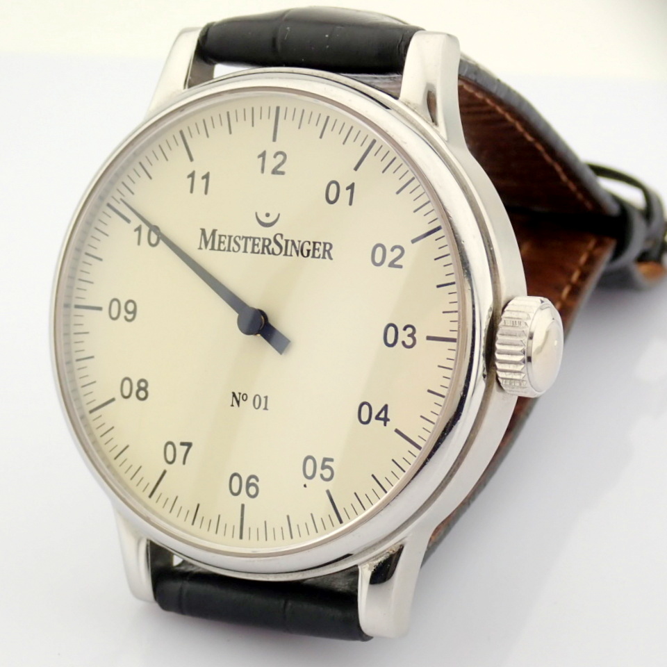 Meistersinger / No 01 - Gentlemen's Steel Wrist Watch - Image 4 of 12