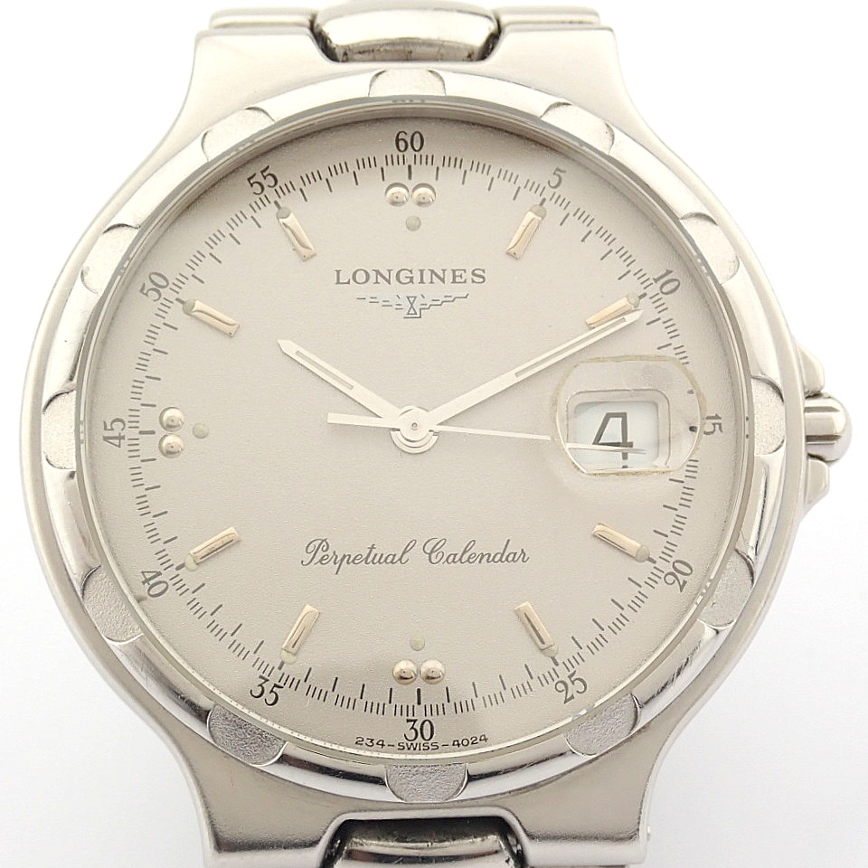 Longines / Conquest Perpetual Calender - Gentlemen's Steel Wrist Watch - Image 8 of 11