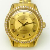 Omega / Rare - Diamond- Maison Fondee En 1848 - Lady's Yellow gold Wrist Watch