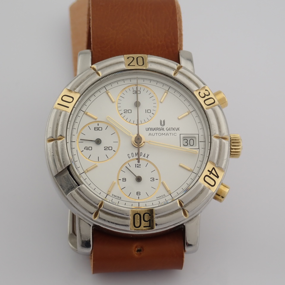Universal Geneve / Compax 698.410 - Gentlemen's Steel Wrist Watch - Image 16 of 18