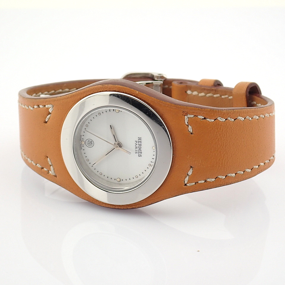 Hermes / Harnais HA3.210 - Lady's Steel Wrist Watch - Image 8 of 10
