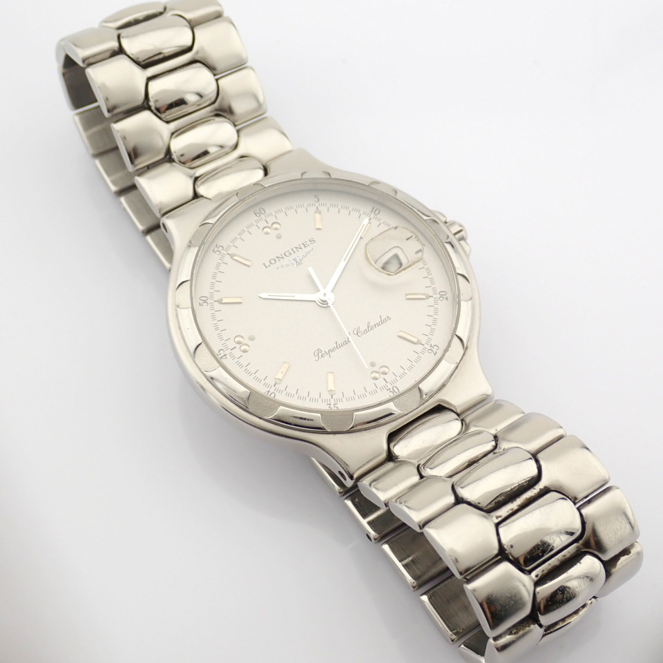 Longines / Conquest Perpetual Calender - Gentlemen's Steel Wrist Watch - Image 9 of 11
