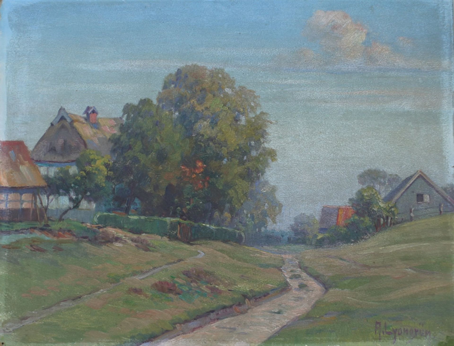 Lyongrün, Arnold, an der Ostsee 1930, Öl, 31 x 41, signiertLyongrün, Arnold, an der Osts