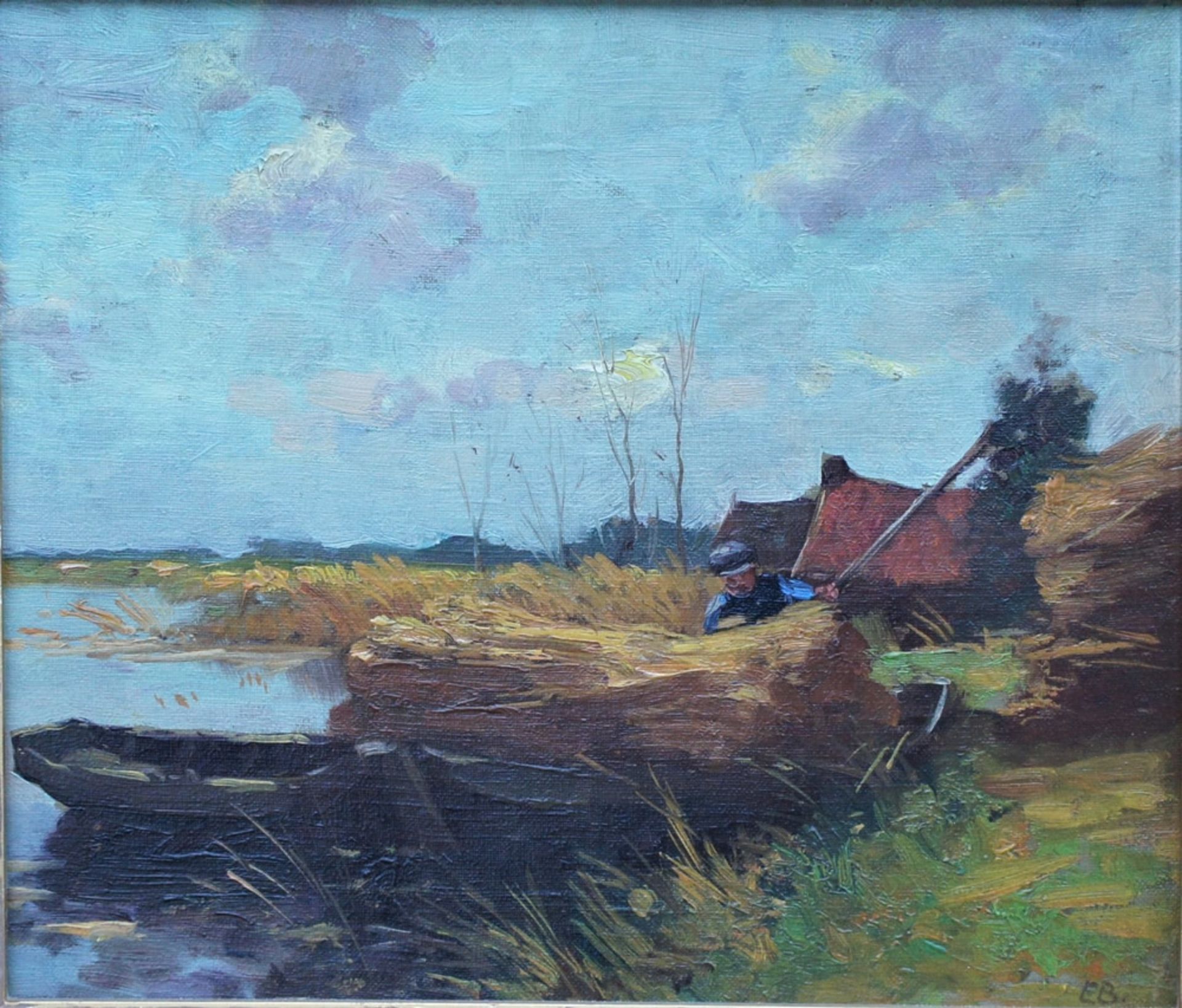 Büchsel, Elisabeth, Schilfwerben, Öl, 29 x 33, signiertBüchsel, Elisabeth, Schilfwerben,