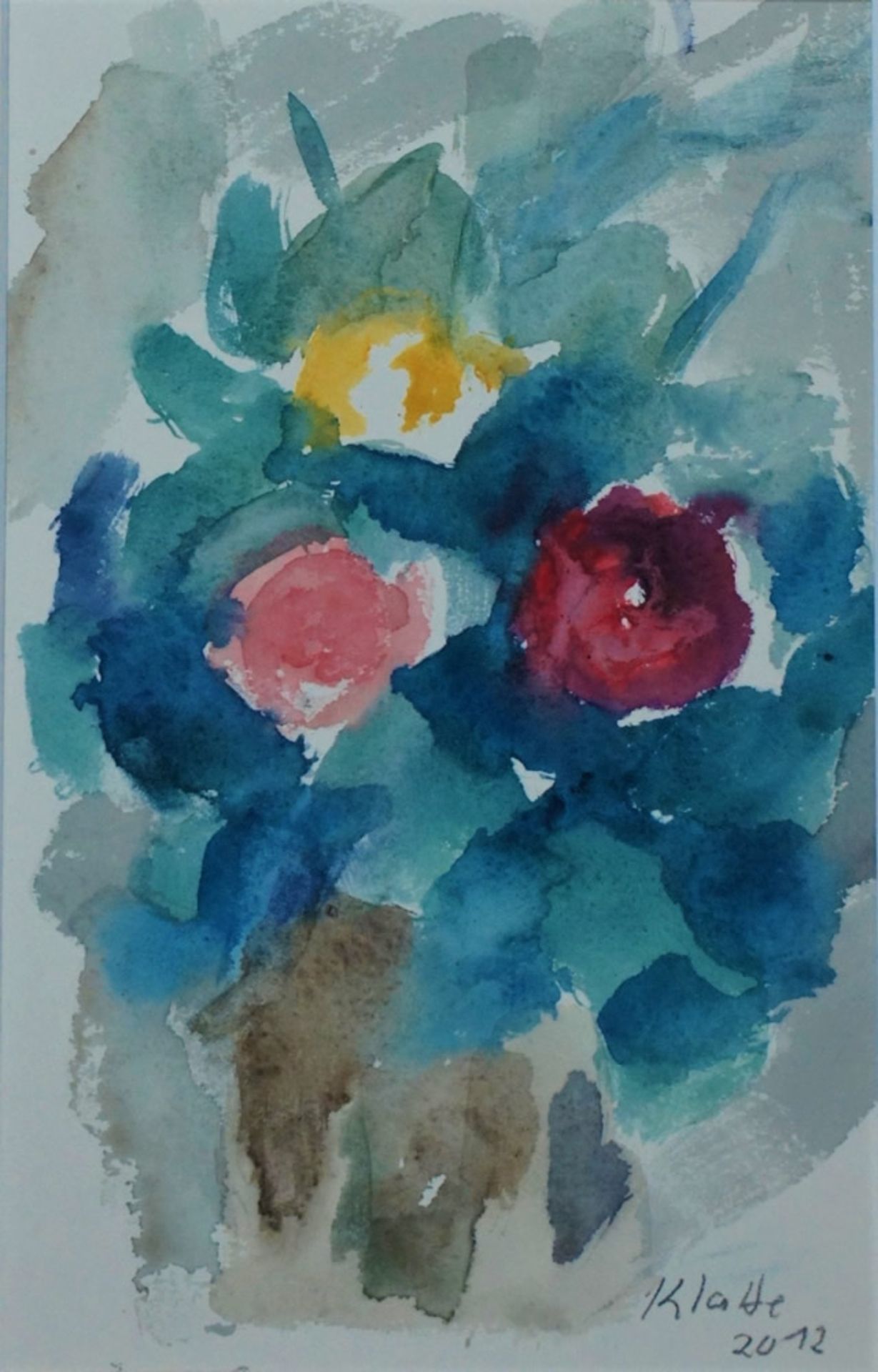 Klatte, Ruth, Blumen, 2012, Aquarell, 26 x 16, sign.Klatte, Ruth, Blumen, 2012, Aquarell, 2