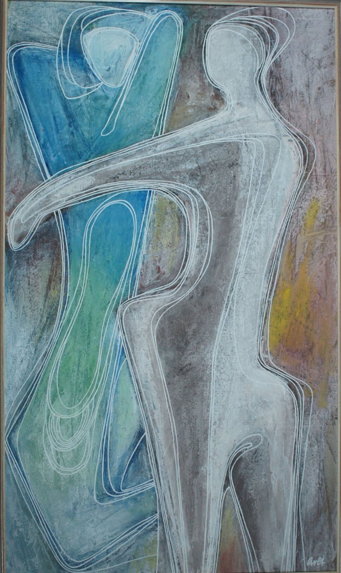 Arlt-Diesner, Gret, Figuren, Acryl, 82 x 48, sign.