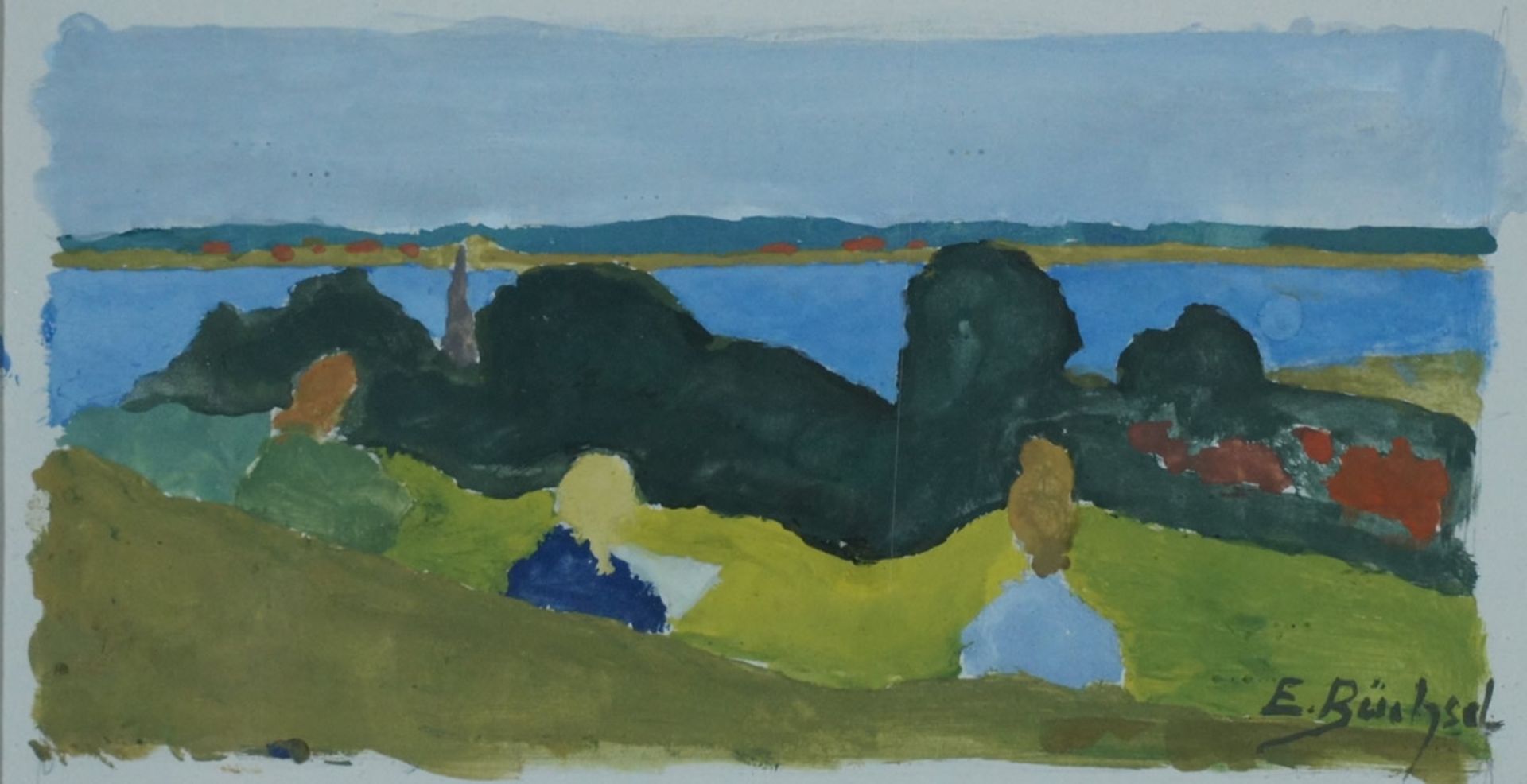 Büchsel, Elisabeth, Hiddensee 2, Gouache, 8 x 14, sign.