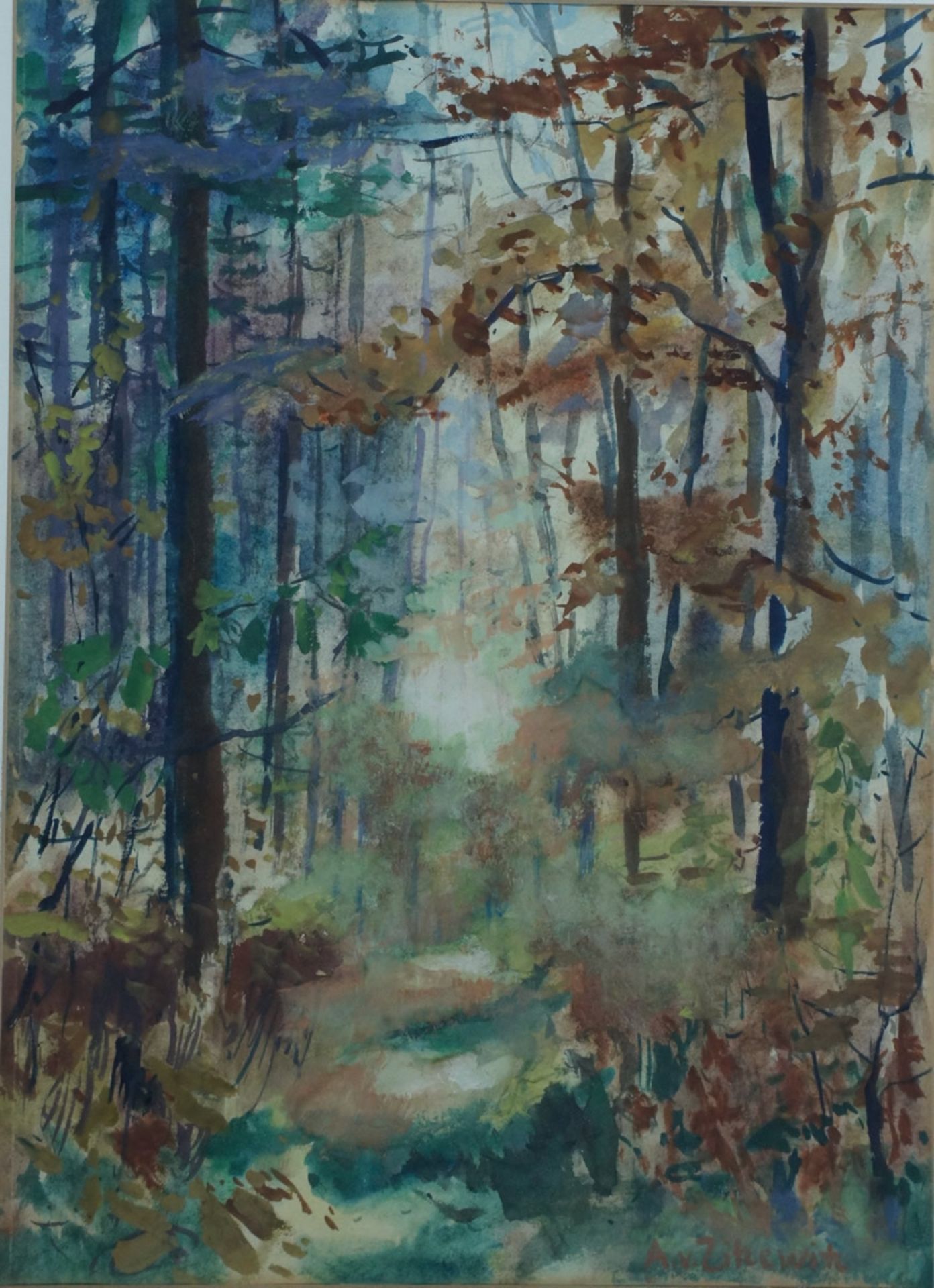 Zitzewitz, Augusta v., im Wald, Mischt., 39 x 28, sign.