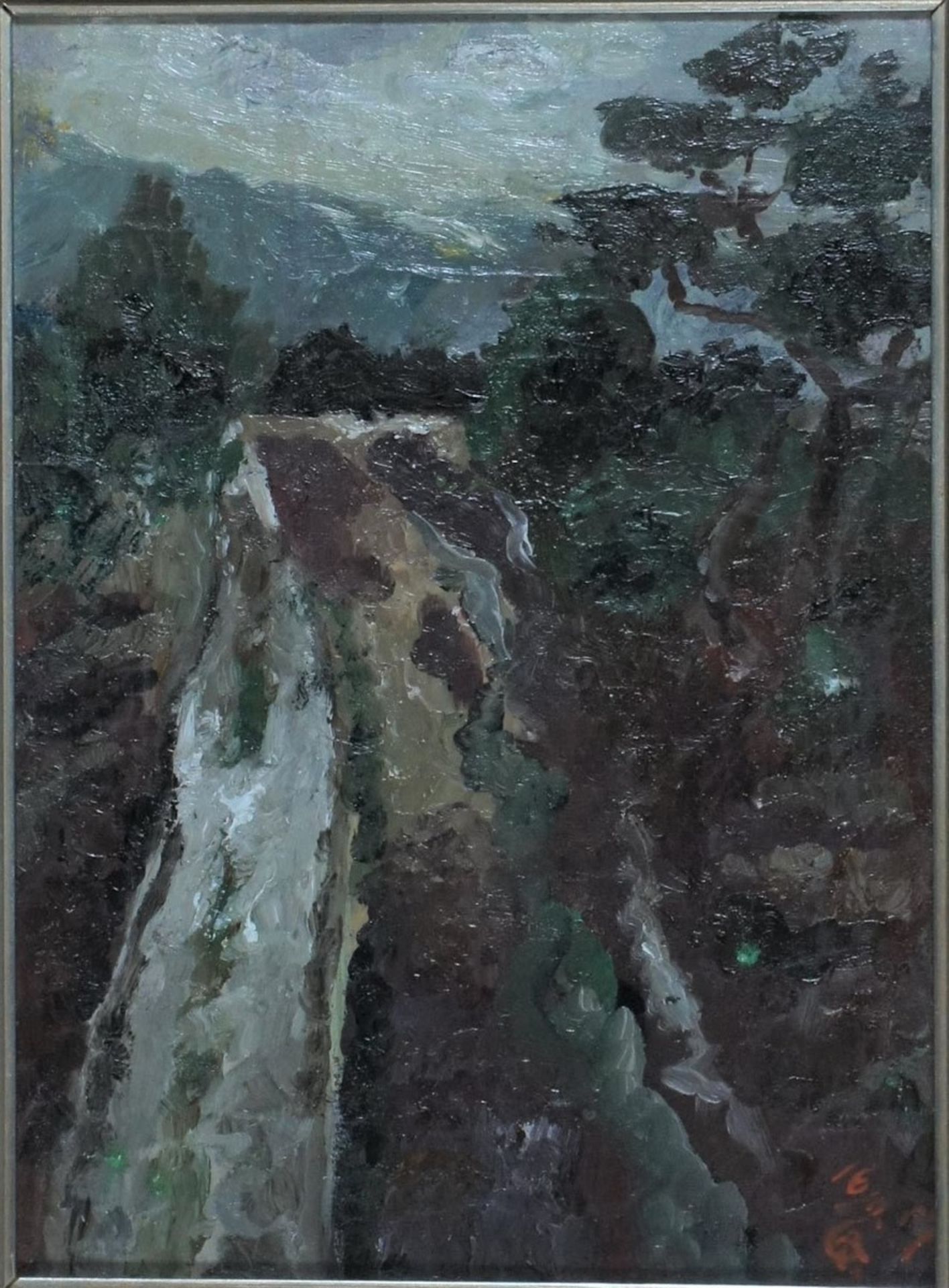 Clara Arnheim, Waldweg, mg., Öl, 34 x 25