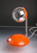 Vintage Tischlampe von Eichhoff-Werke (1970er Jahre), Modellnr. E3371 in Orange, 1-flammig, stark