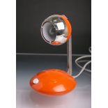 Vintage Tischlampe von Eichhoff-Werke (1970er Jahre), Modellnr. E3371 in Orange, 1-flammig, stark