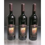 3 Flaschen von Castello Banfi, Brunello di Montalcino (2011), Rotwein, je 0,75 L.