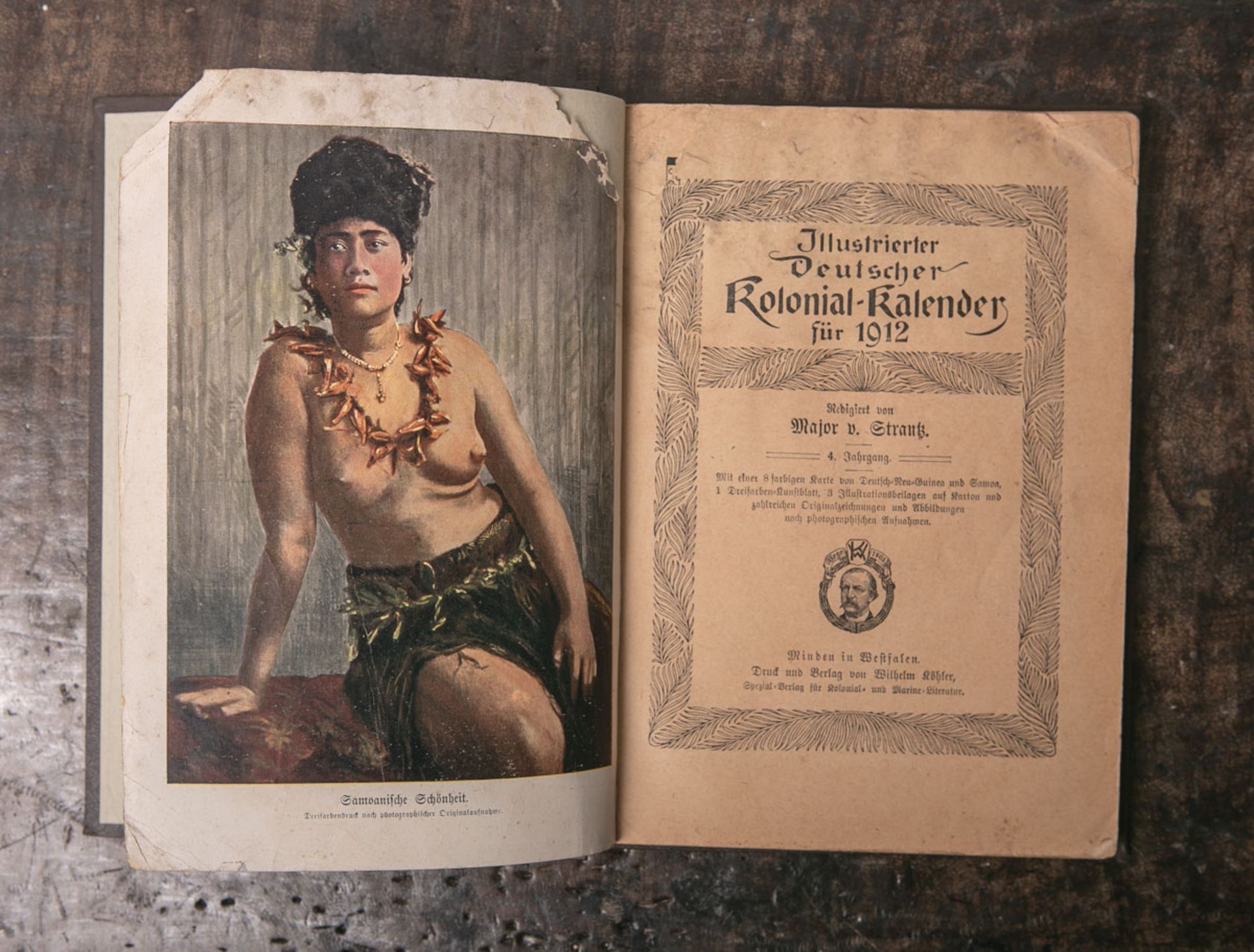„Illustrierter Deutscher Kolonial-Kalender für 1912", redigiert von Major v. Strantz, 4. Jahrgang,