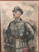 Schüttkopf (20. Jh.), General in voller Uniform m. hohen Auszeichnung, Zeichnung / Mischtechnik, re.