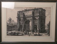 Piranesi, Cavaliere (18. Jh.), "Veduto dell`arco di constantino", Radierung, ca. 48 x 71 cm, PP,