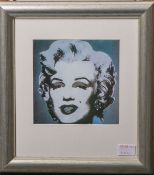 Warhol, Andy (1928 - 1987), "Marilyn", Fotodruck, Blattgröße ca. 14 x 14 cm, PP, hinter Glas