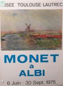 Ausstellungsplakat "Monet à Albi", Musee Toulouse-Lautrec, 6 Juni - 30 Set. 1975, ca. 70,5 x 53,5