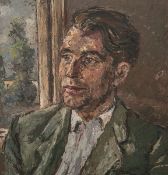 Rudolph, Wilhelm (1889 - 1982), Portrait von Ewald Hess, Öl/Platte, re. u. monogrammiert "WR"