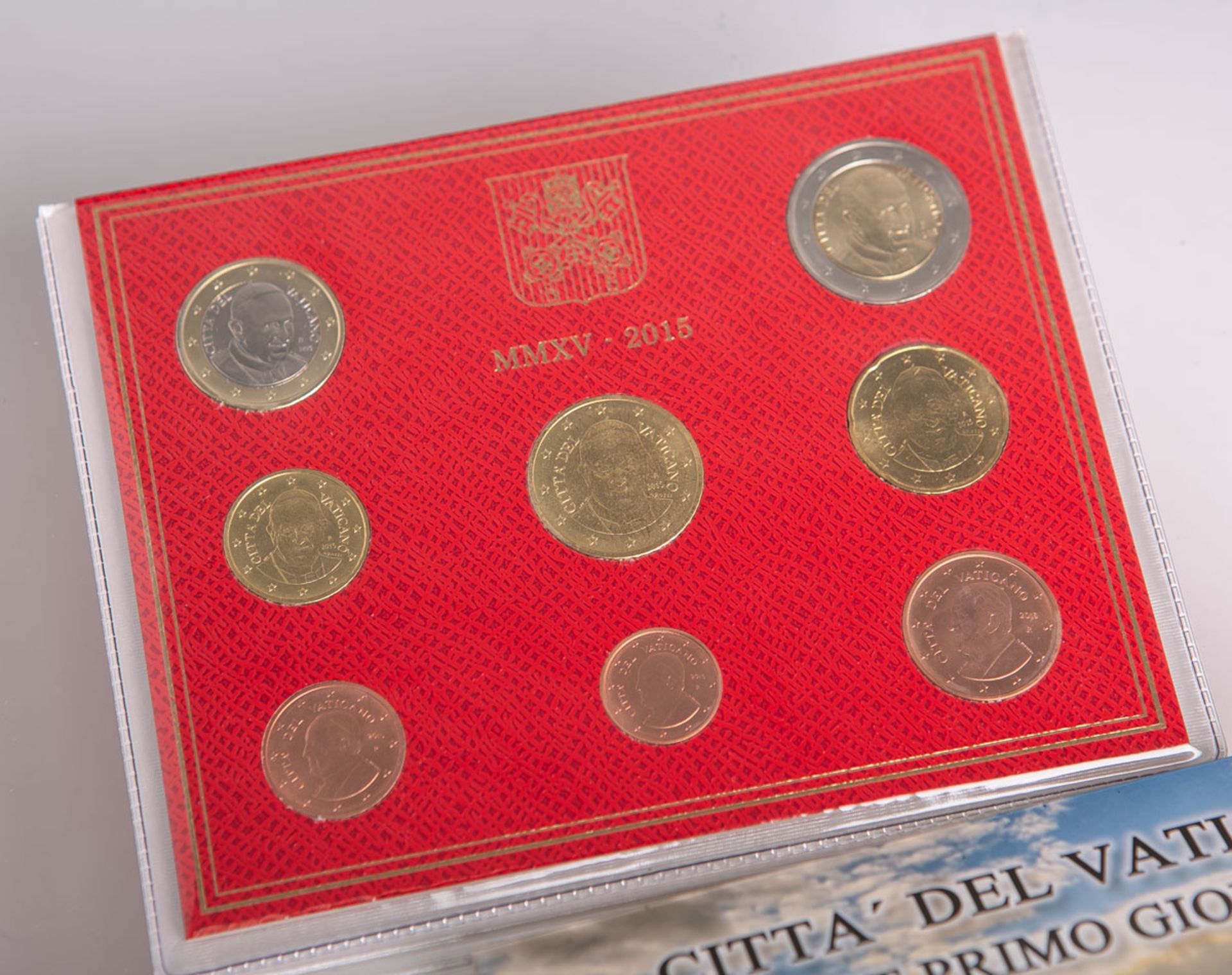 Euro-Kurmünzsatz "Franziskus" (2013, IPZS Italien), 8 Münzen, bestehend aus: 1 u. 2 Euro, 50, 20,