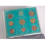 Euro-Kurmünzsatz "Benedikt XVI" (2013, IPZS Italien), 8 Münzen, bestehend aus: 1 u. 2 Euro, 50,