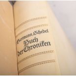 Schedel, Hartmann (Hrsg.), "Buch der Chroniken 1933", Neudruck m. Lederbucheinband, gedruckt auf