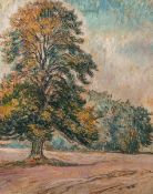 Wucherer, Fritz (1873 - 1948), Herbstbaum, Öl/Hartfaser, re. u. sign., ca. 41 x 36 cm, gerahmt.