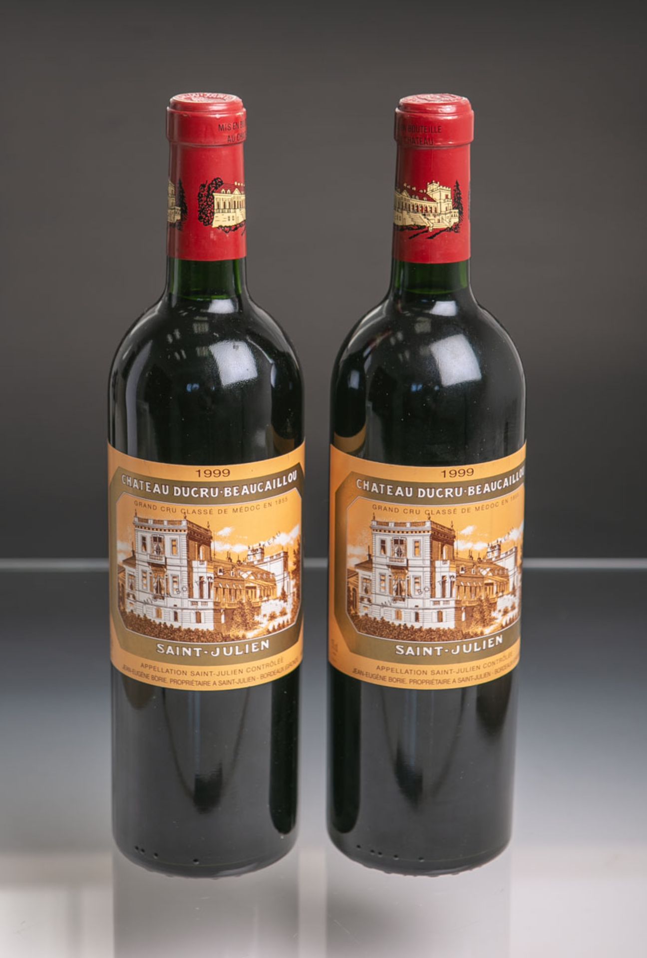 2 Flaschen von Chateau Ducru-Beaucaillou, Saint-Julien, Bordeaux, Grand Cru Classe (1999), Rotwein,