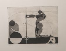 Regus, Falke (20. Jh.), "Ästhetische Konfrontation", Lithografie, re. u. handsign. u. dat. 1976, li.