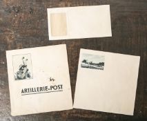 Umschlag "Artillerie-Post" m. Briefvordrucken u. -umschlägen (2. WK), Driesen-Verlag Berlin, Nr. 58,