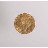 Goldmünze 20 Mark "Wilhelm II." (1890, A), Gewicht ca. 8 g. Ss.