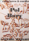 Bury, Pol (1922 - 2005), Ausstellungsplakat "Sculptures á cordes" für Bury-Ausstellung in der