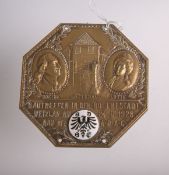 ADAC-Autoplakette "Gautreffen in der Goethestadt Wetzlar am 24.6.1928, Gau IIIb", Bronze/Emaille,