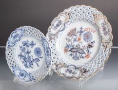 2 Teller (Meissen, blaue Schwertermarke)