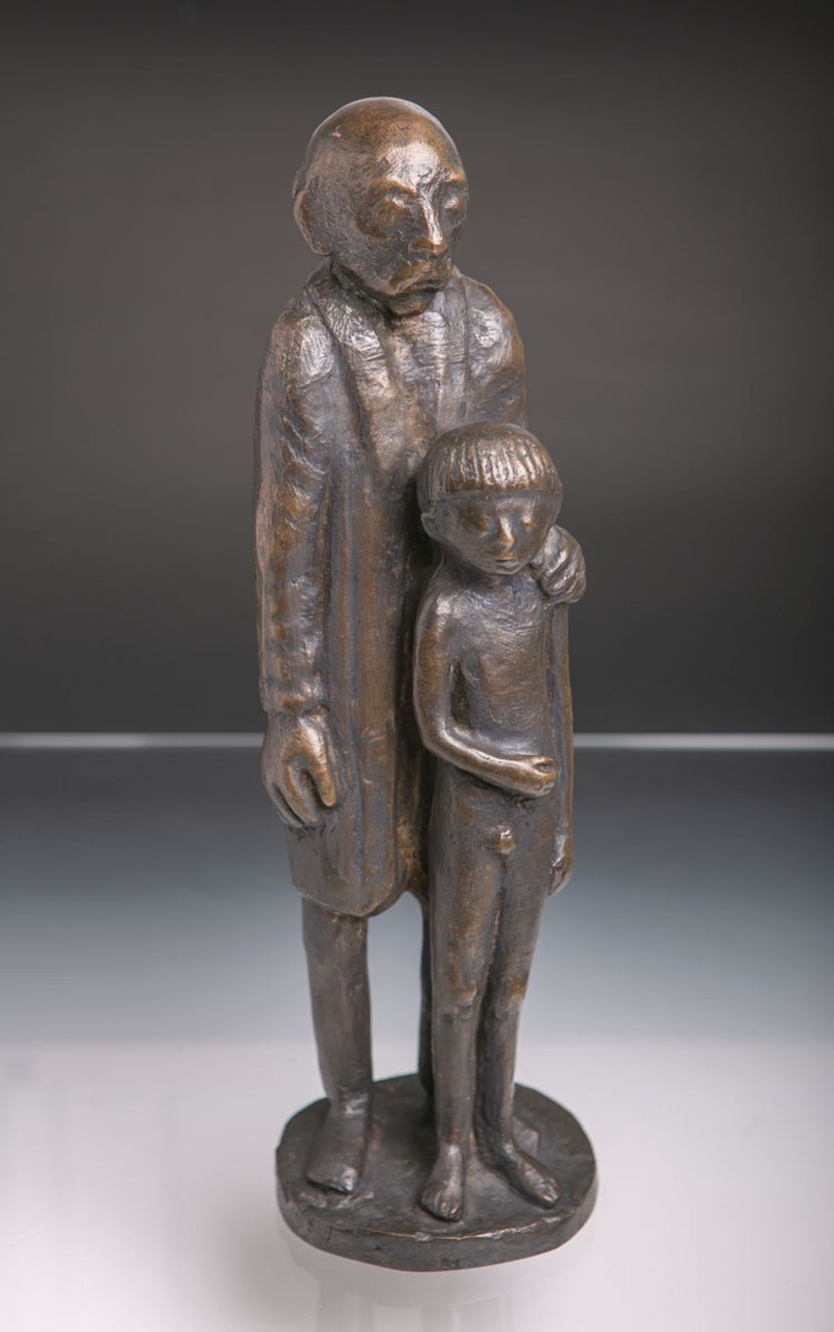 Marcks, Gerhard Wilhelm Albert (1889 - 1981), "Lehrer m. Schüler", Bronzegruppe, limitierte Aufl.,