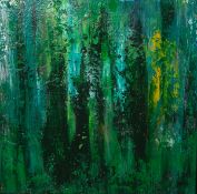 Jani (21. Jh.), "The Forest", Acryl/Lw., re. u. sign., Blattgröße ca. 60 x 59 cm, gerahmt.